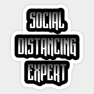 Social Distancing Expert (White) Sticker